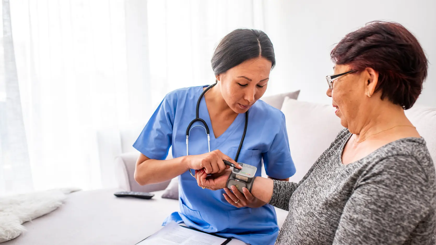 A clinician providing care to an individual from an underserved community to ensure effective care coordination and health equity.