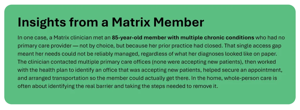 content block about a real world example from a Matrix Member