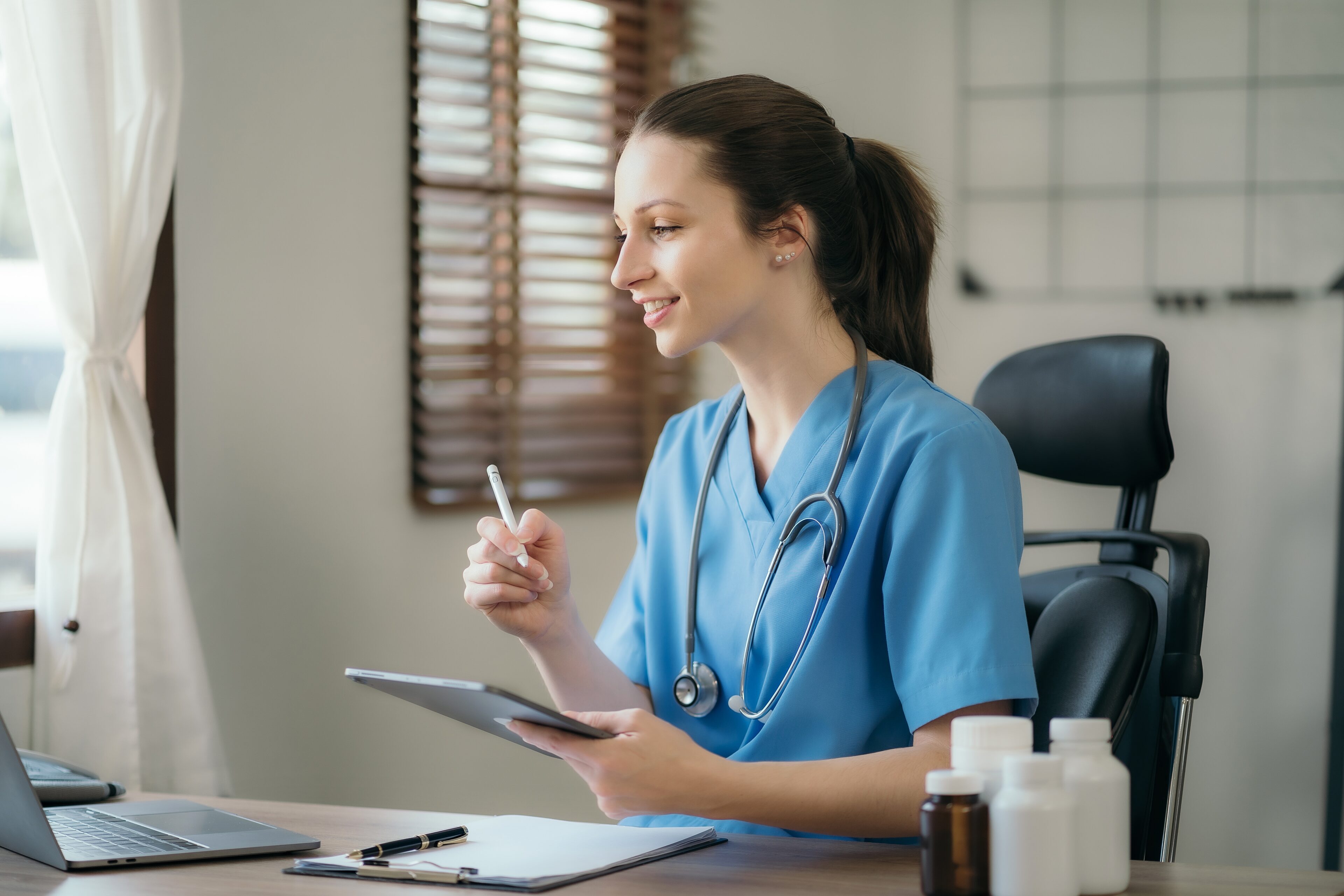 healthcare professional preparing for radv audit